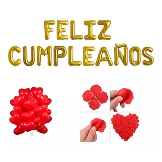 Feliz cumpleaños dorado